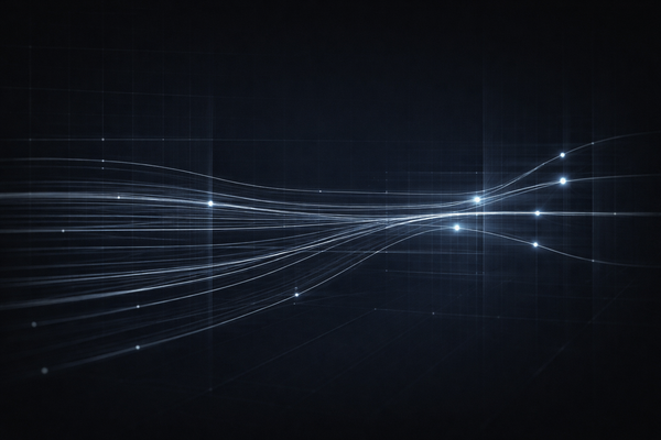 Regulatory intelligence visualization showing oversight shifting from classification to downstream reliance, with abstract signal lines on a secure policy analysis background.