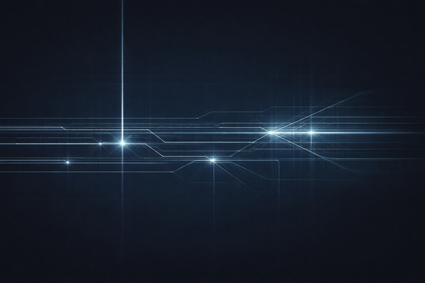 Federal–state AI regulatory tension shown as intersecting signal lines, with vertical federal pressure reshaping layered state frameworks.